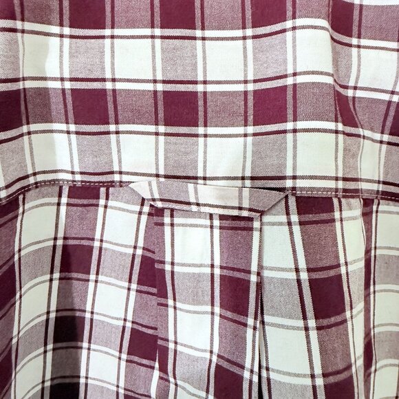 Pendleton Broadway Cloth Wrinkle Resistent Red White Plaid Button Down Medium - Picture 3 of 10